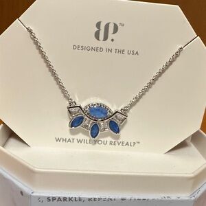 Bomb party-Elegant Blue and Silver Necklace